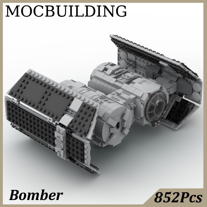 Blocos-de-constru-o-MOC-para-crian-as-Modelo-de-espa-onave-Tijolos-Brinquedos-Bombardeiro-Espacial