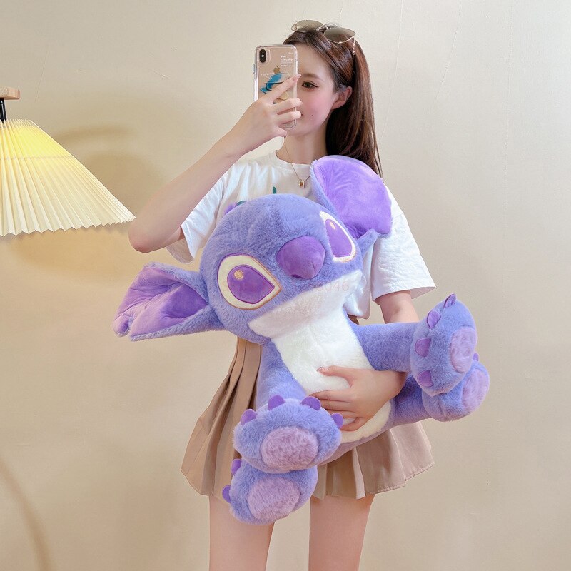Bonecas-de-pel-cia-Disney-Lilo-Stitch-Cartoon-brinquedo-Kawaii-Anime-macaron-roxo-prenda-de-anivers-5