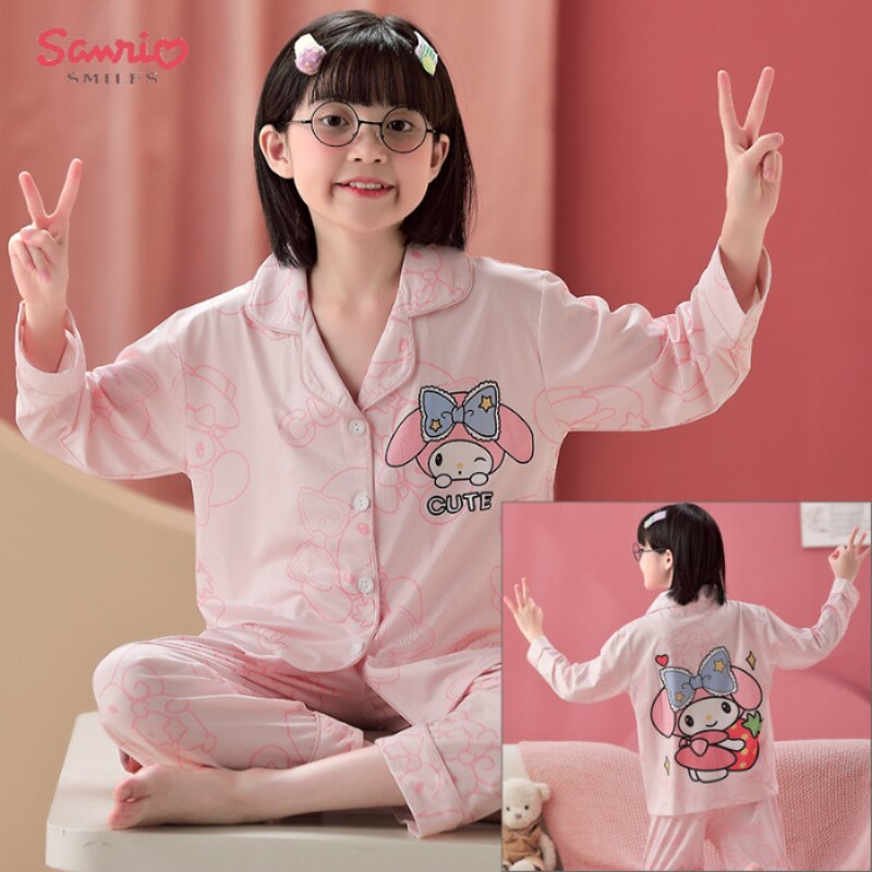 Conjunto-de-Pijama-Anime-infantil-Roupa-de-casa-entre-pais-e-filhos-Sanrio-My-Melody-Cinnamoroll-1
