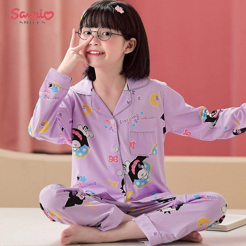 Conjunto-de-Pijama-Anime-infantil-Roupa-de-casa-entre-pais-e-filhos-Sanrio-My-Melody-Cinnamoroll-2