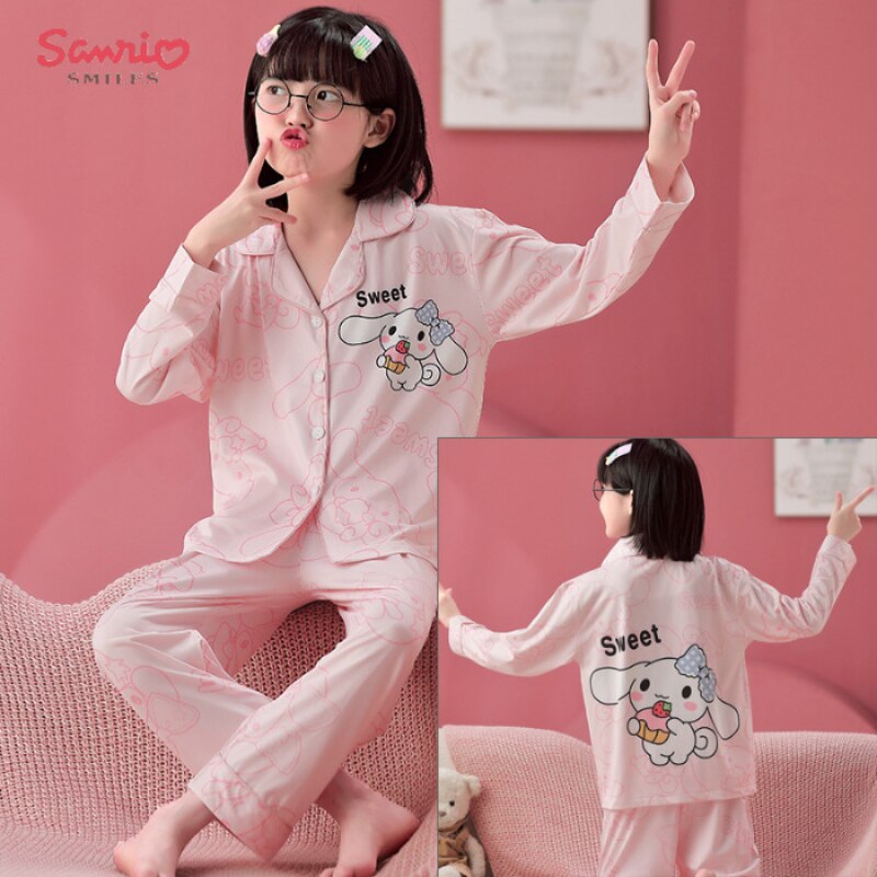 Conjunto-de-Pijama-Anime-infantil-Roupa-de-casa-entre-pais-e-filhos-Sanrio-My-Melody-Cinnamoroll-3