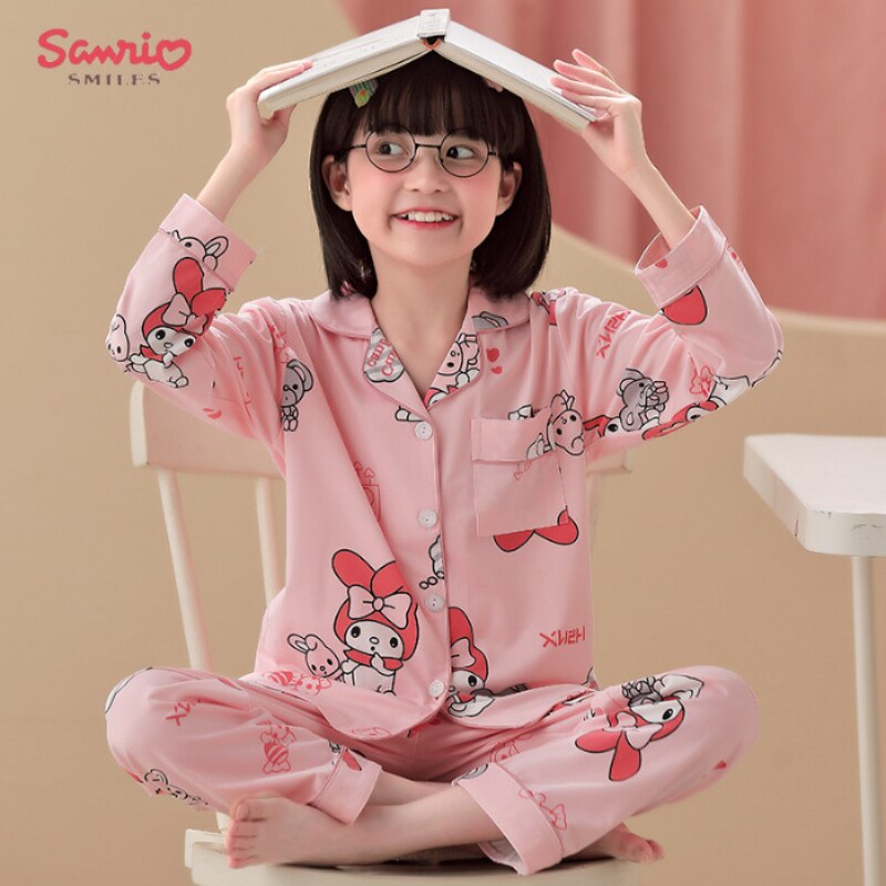 Conjunto-de-Pijama-Anime-infantil-Roupa-de-casa-entre-pais-e-filhos-Sanrio-My-Melody-Cinnamoroll
