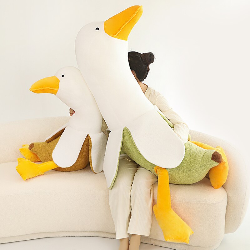 Kawaii-Plush-Duck-Toys-for-Kids-Banana-Stuffed-Fruits-Bonecas-de-Plantas-Almofadas-Longas-Huggable-Sleeping-1