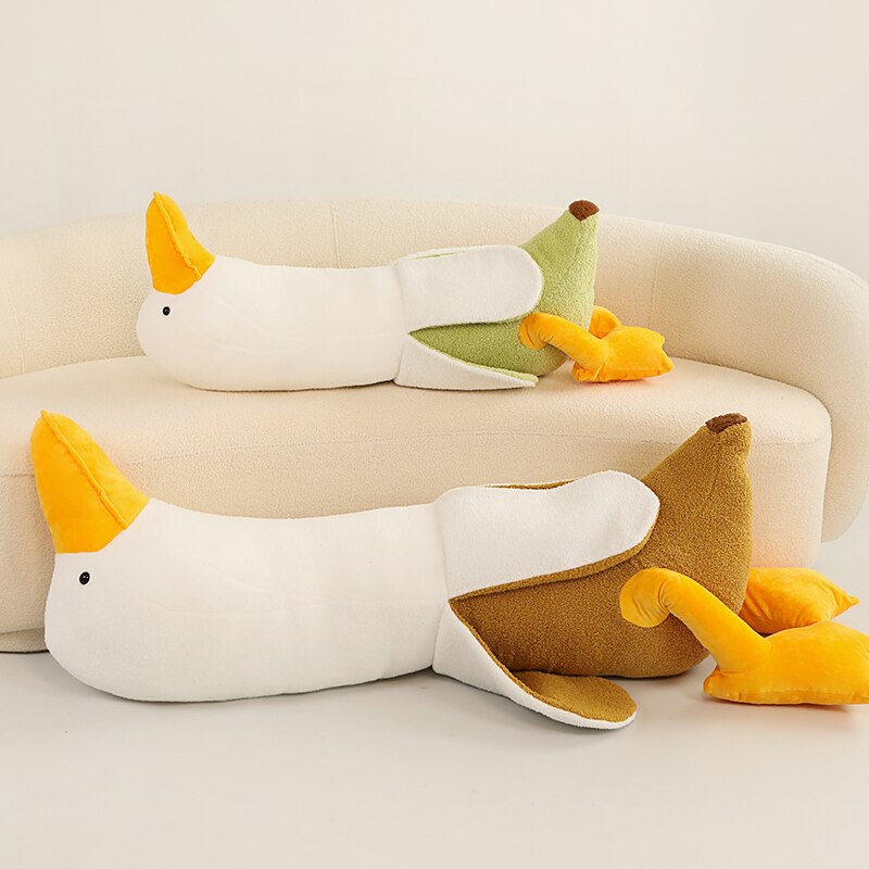 Kawaii-Plush-Duck-Toys-for-Kids-Banana-Stuffed-Fruits-Bonecas-de-Plantas-Almofadas-Longas-Huggable-Sleeping-2