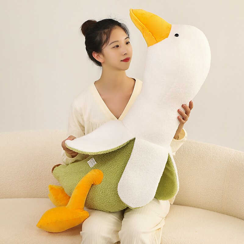 Kawaii-Plush-Duck-Toys-for-Kids-Banana-Stuffed-Fruits-Bonecas-de-Plantas-Almofadas-Longas-Huggable-Sleeping-3