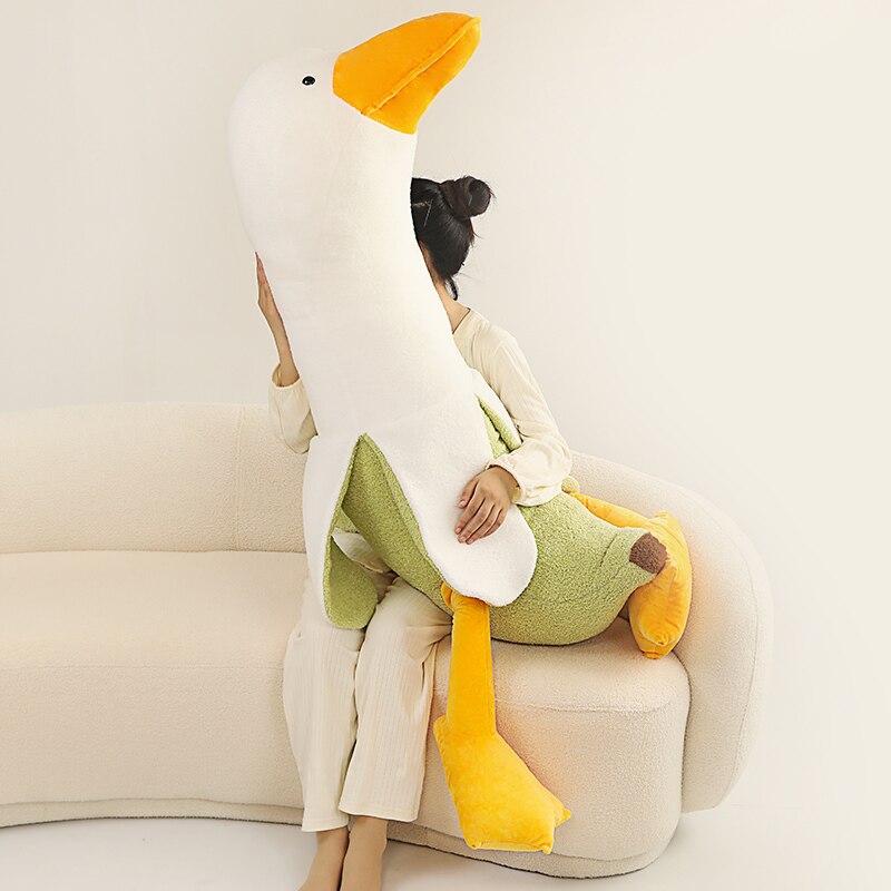 Kawaii-Plush-Duck-Toys-for-Kids-Banana-Stuffed-Fruits-Bonecas-de-Plantas-Almofadas-Longas-Huggable-Sleeping-5