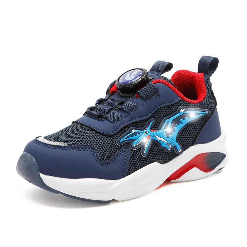LONG-Children-s-Dinosaur-LED-Mesh-Training-Shoes-Light-Up-Spin-Encerramento-Pterossauro-Little-Kids-Meninos-1