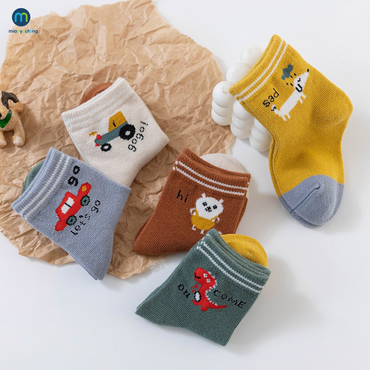 Miaoyoutong-Meias-de-Algod-o-Infantil-Bonitinho-Desenhos-Animados-Dinossauro-Padr-o-Animal-Quente-Beb-Meninos-3