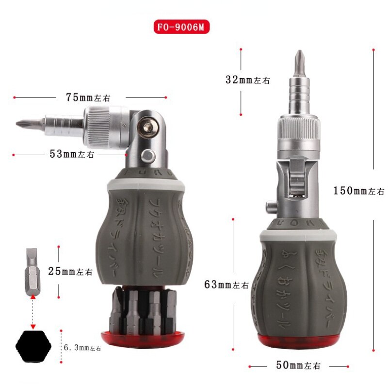 Mini-Multi-ngulo-Bidirecional-Ratchet-chave-de-fenda-Set-CR-V-Bits-Precis-o-Home-Repair-4