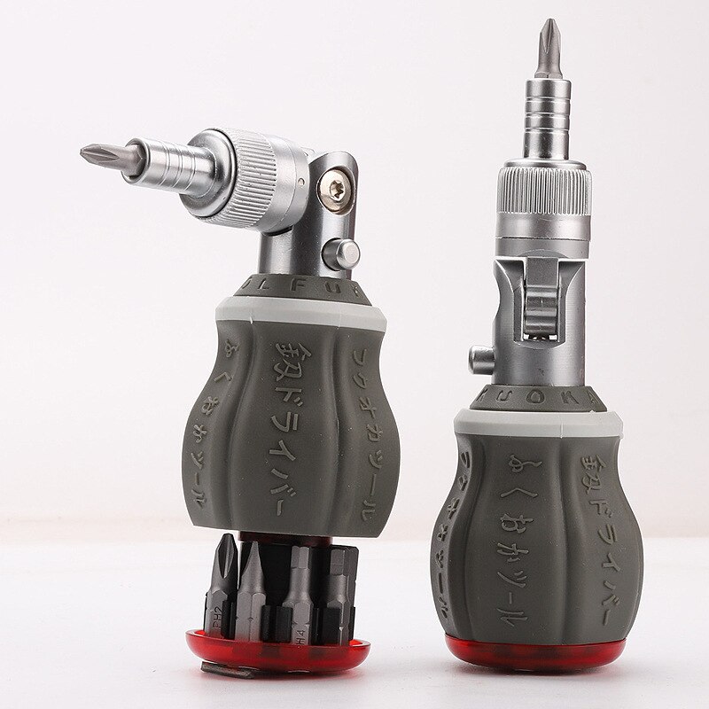 Mini-Multi-ngulo-Bidirecional-Ratchet-chave-de-fenda-Set-CR-V-Bits-Precis-o-Home-Repair