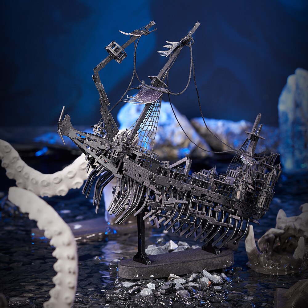 Piececool-3D-Metal-Puzzle-Abissal-Fantasma-Modelo-De-Navio-Pirata-Kits-De-Constru-o-Brinquedos-DIY-2