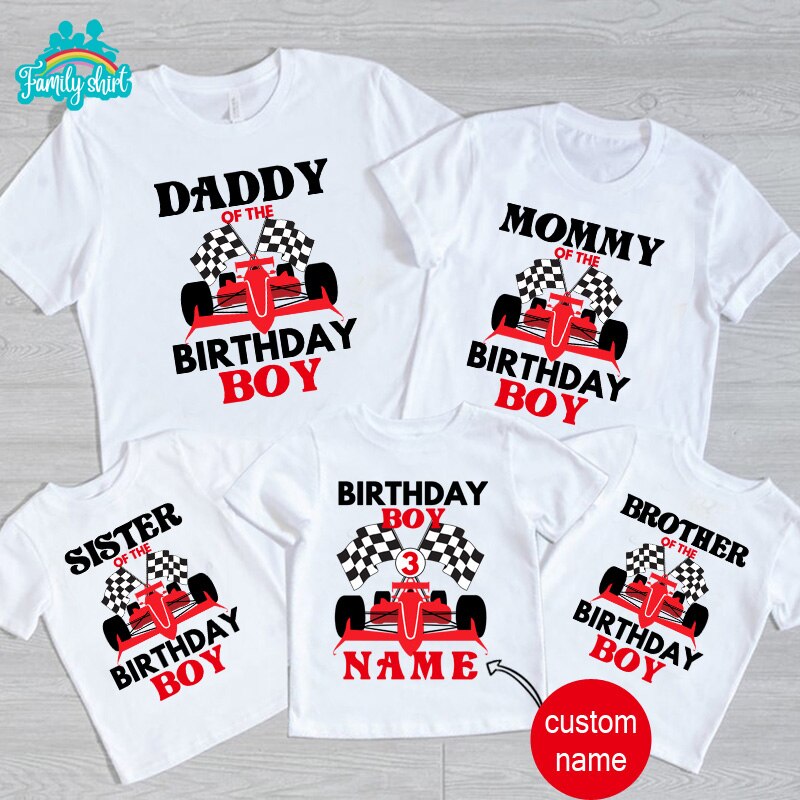 Roupas-combinando-fam-lia-para-festa-de-anivers-rio-F1-Racing-tema-dos-desenhos-animados-T