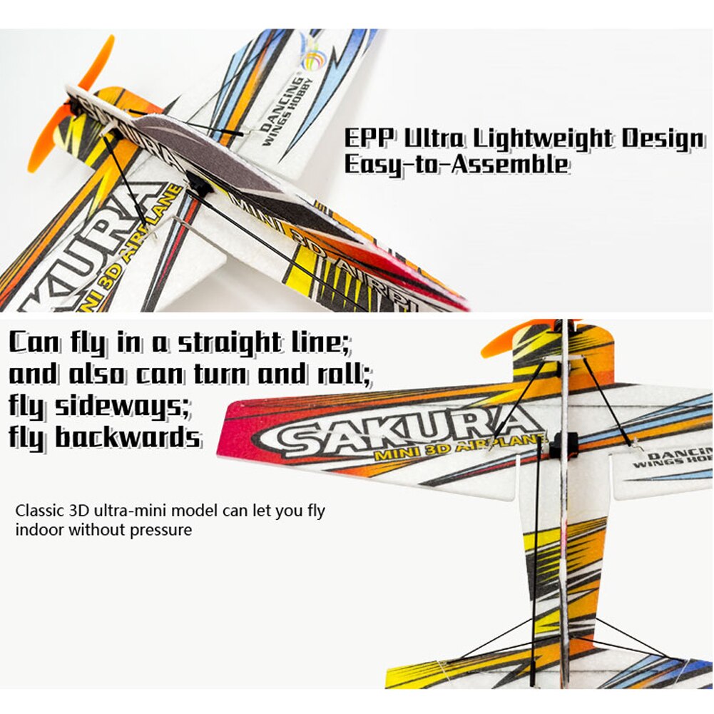 Sakura-Kit-de-Avi-o-RC-El-trico-4CH-Mosca-Acrob-tica-Espuma-EPP-DIY-Mini-2