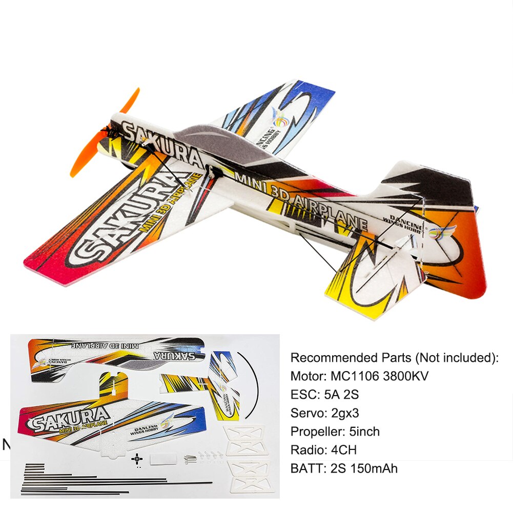 Sakura-Kit-de-Avi-o-RC-El-trico-4CH-Mosca-Acrob-tica-Espuma-EPP-DIY-Mini-4