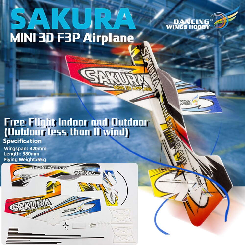 Sakura-Kit-de-Avi-o-RC-El-trico-4CH-Mosca-Acrob-tica-Espuma-EPP-DIY-Mini