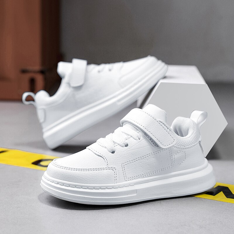 Sapatilhas-esportivas-infantis-de-couro-PU-sapatos-casuais-rasos-t-nis-preto-e-branco-estudantes-escola-1