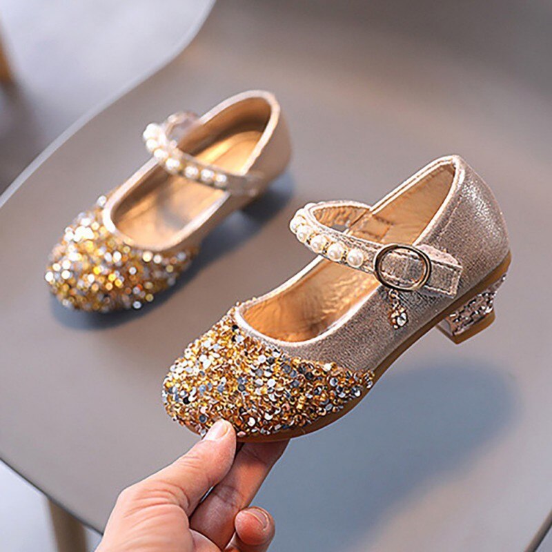 Sapato-infantil-de-salto-alto-de-lantejoulas-p-rola-Princess-Dance-Shoes-Glitter-Festa-Sapato-de