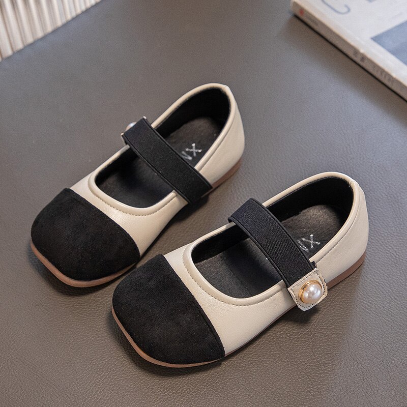 Sapatos-de-couro-p-rola-para-meninas-Mary-Jane-salto-baixo-vers-til-p-rola-combinando