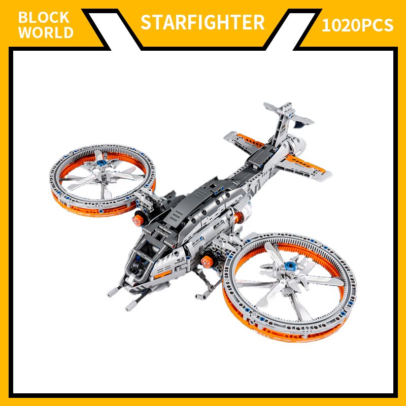 Space-Fighter-Building-Blocks-Model-Airplane-Kit-Tijolos-de-helic-ptero-de-pl-stico-Puzzle-Toys