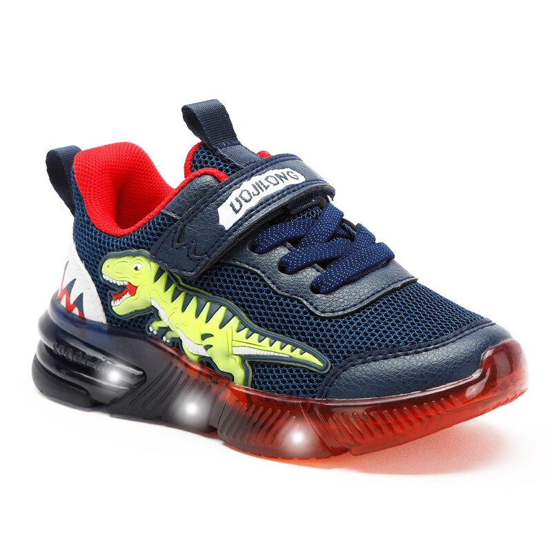 T-nis-para-crian-as-T-REX-Mesh-Light-Up-t-nis-esportivos-LED-piscando-garotinhos-3